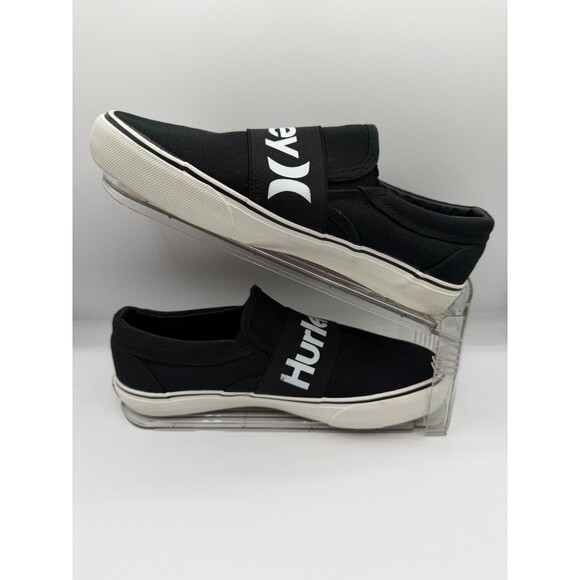 Hurley Mens/ Sammy Black Round Toe Low Top Slip On Loafers Sneaker/ Size 5